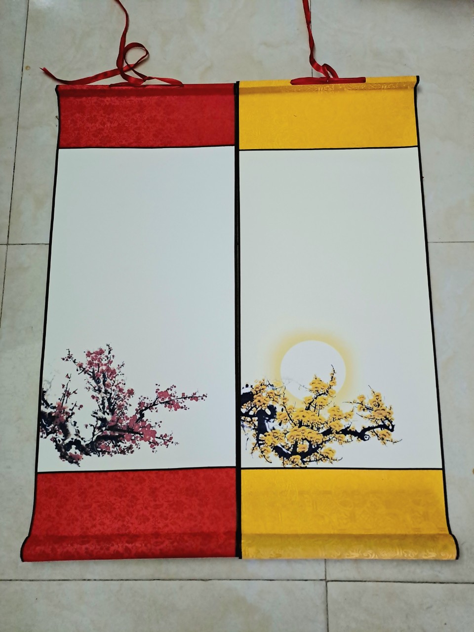 Biểu lụa in hình 30x75cm