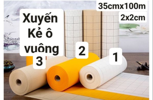 Giấy xuyến cuộn ô mễ 35x100cm