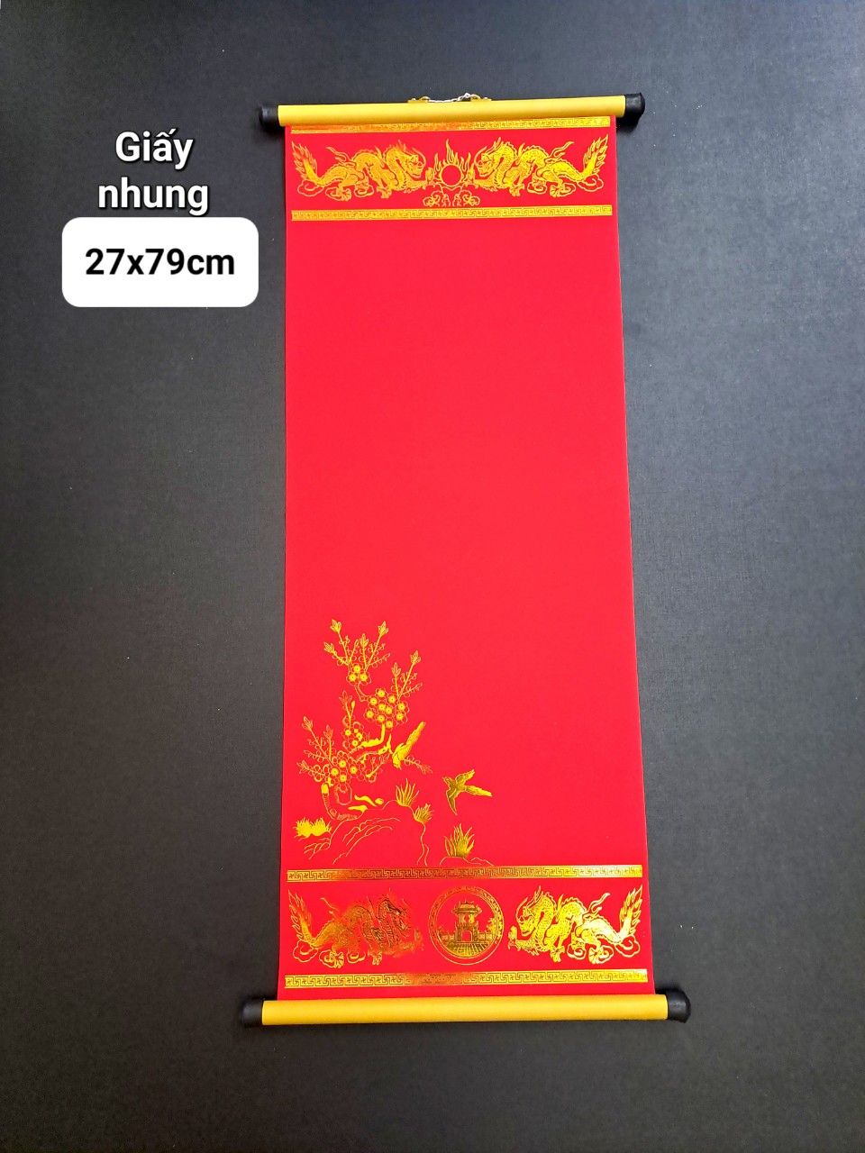 10 Giấy nhung mạ vàng 27x79cm