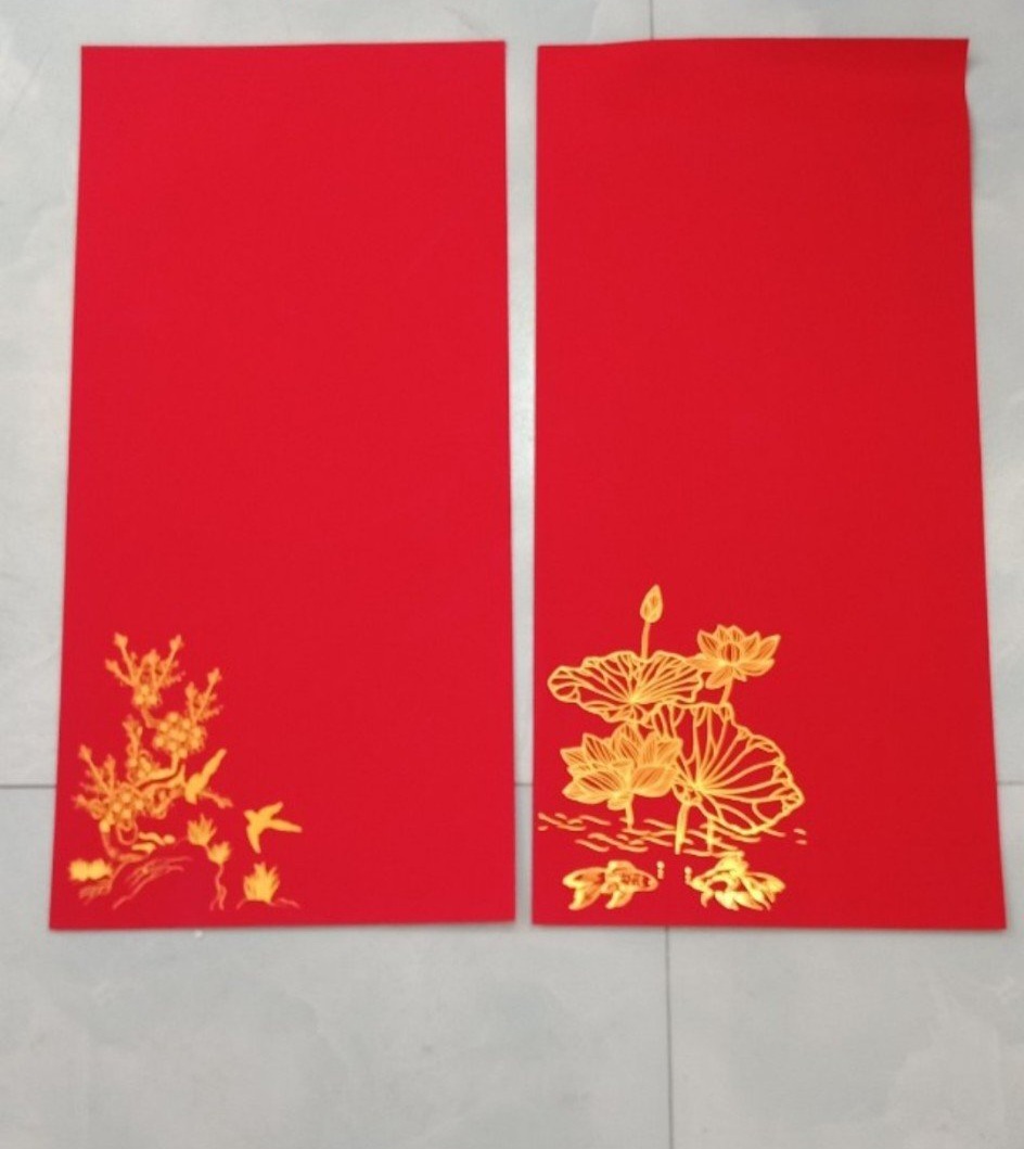 10 Giấy nhung mạ vàng 26x54cm