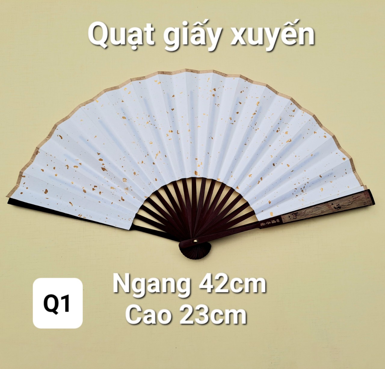 Quạt giấy xuyến 2 mặt – Q1