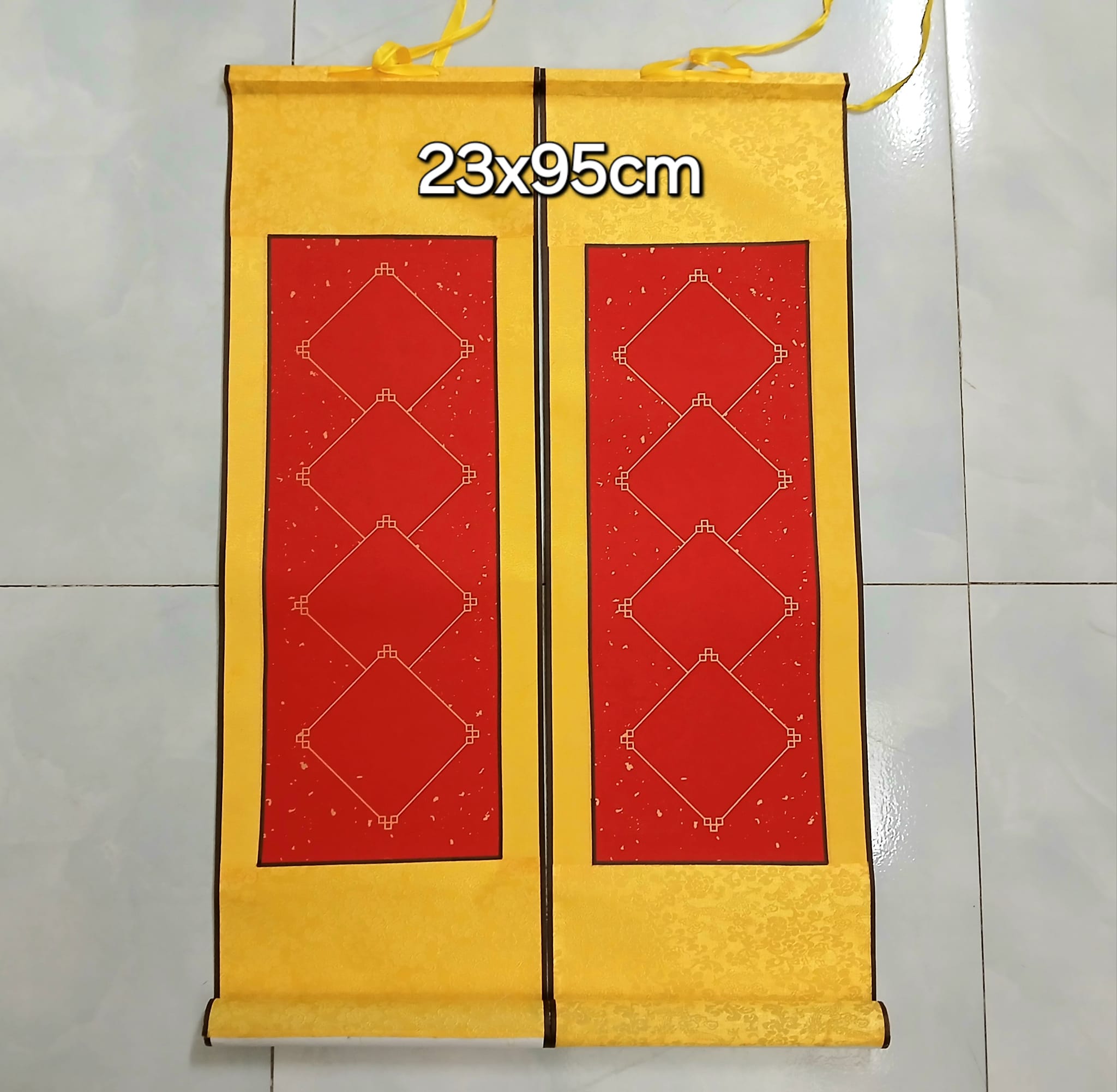 Cặp câu đối 4 chữ 23x95cm