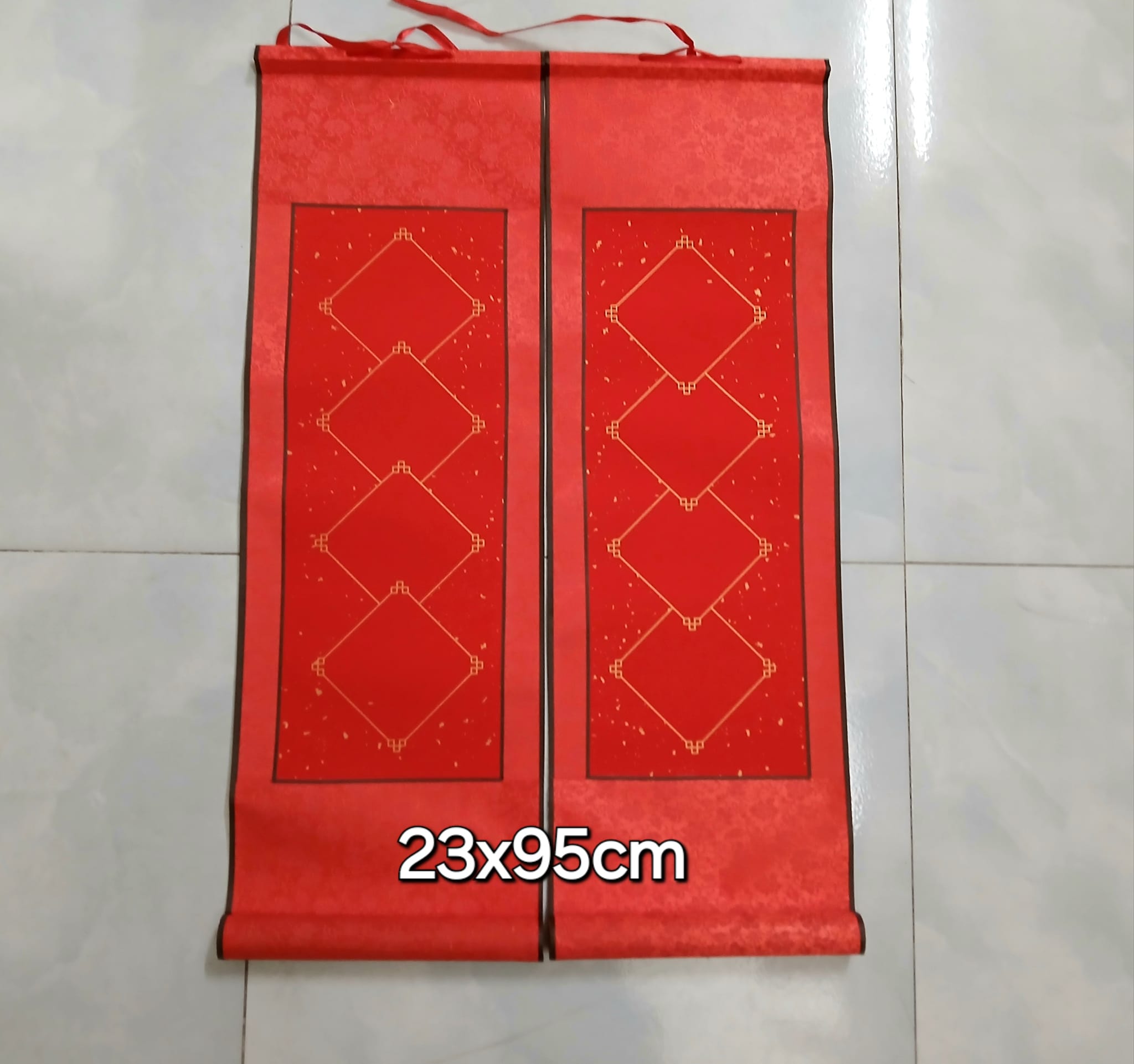 Cặp câu đối 4 chữ 23x95cm