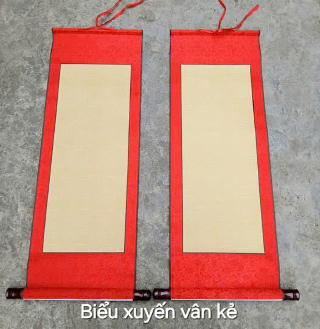 Biểu lụa xuyến vân kẻ 30*85cm