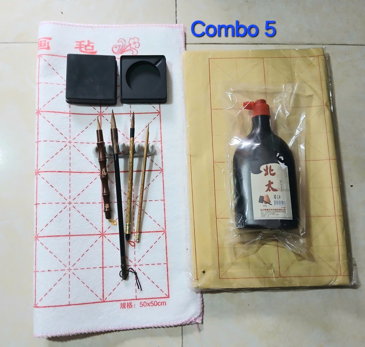 Combo bộ dụng cụ thư pháp ( 9 món)
