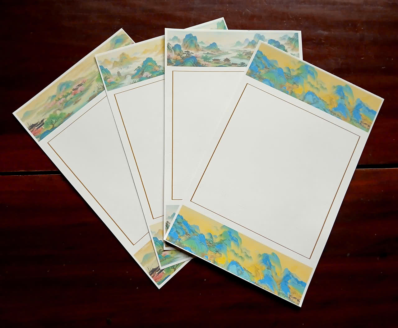 Combo 12 tờ Giang Sơn Họa Đồ 19.30cm