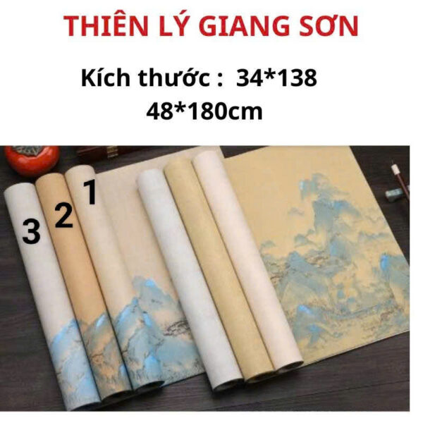 THIÊN LÝ GIANG SƠN 34*138cm, 48*180cm