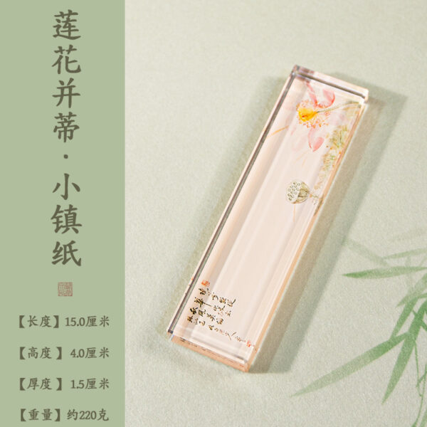 CHẶN GIẤY TRONG SUỐT MẪU HOA SEN