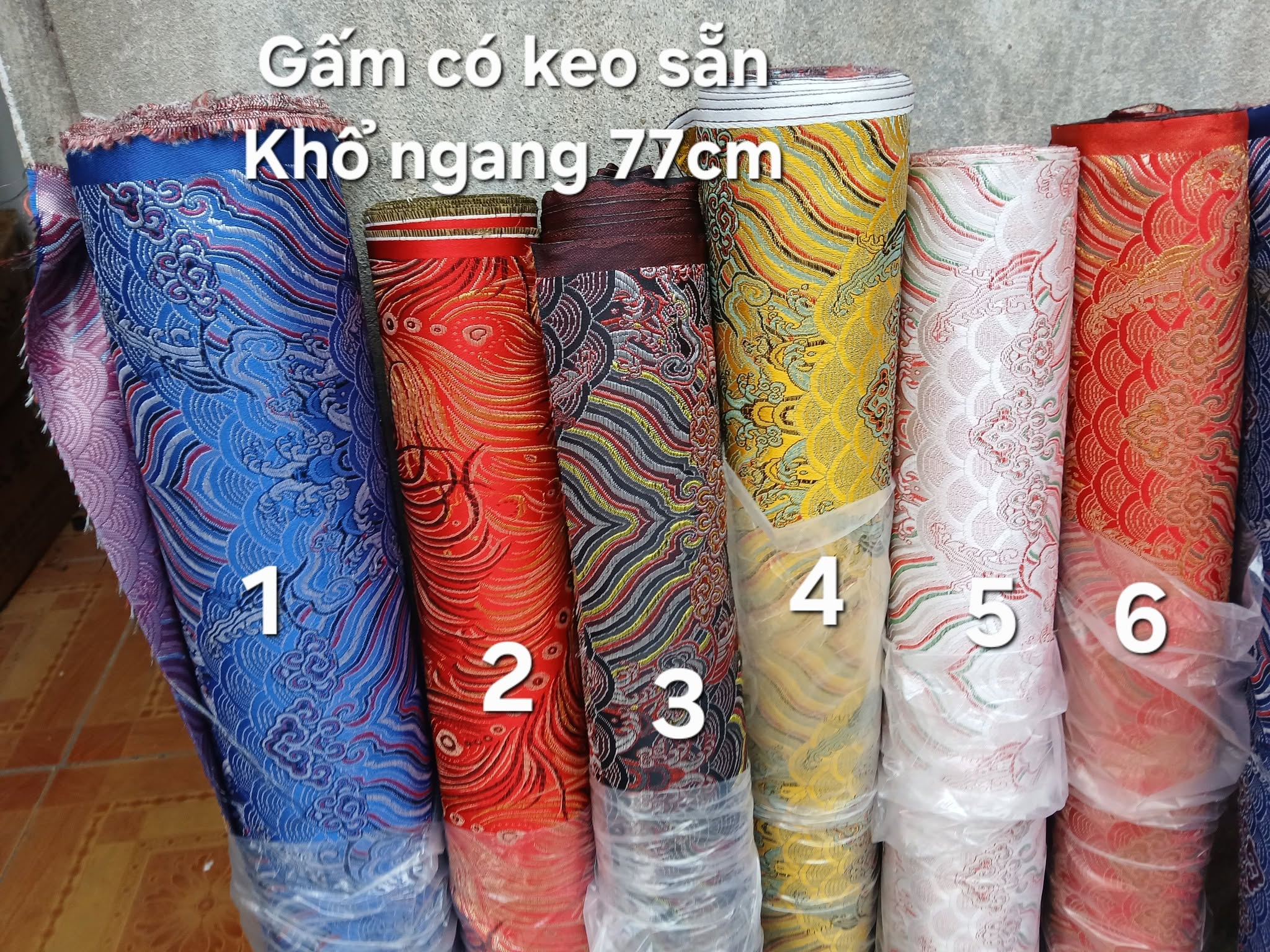 Gấm có keo sẵn đa dạng mẫu khổ 70cm