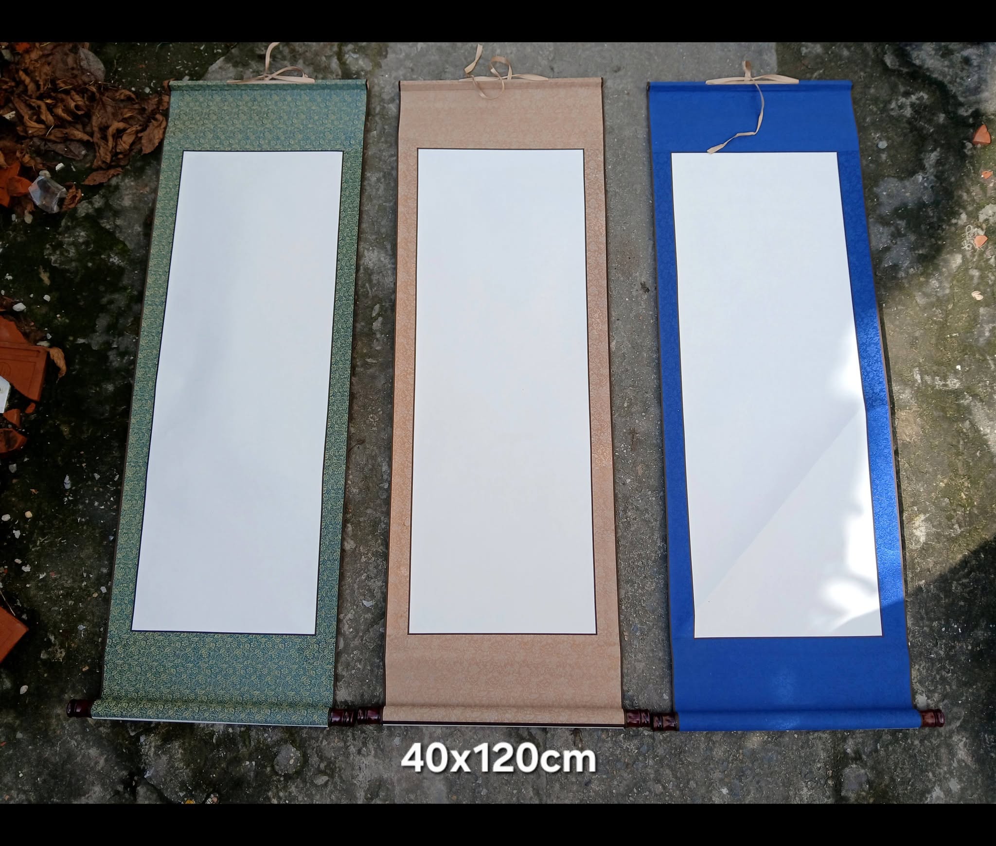 Biểu lụa giấy xuyến chỉ 40x120cm