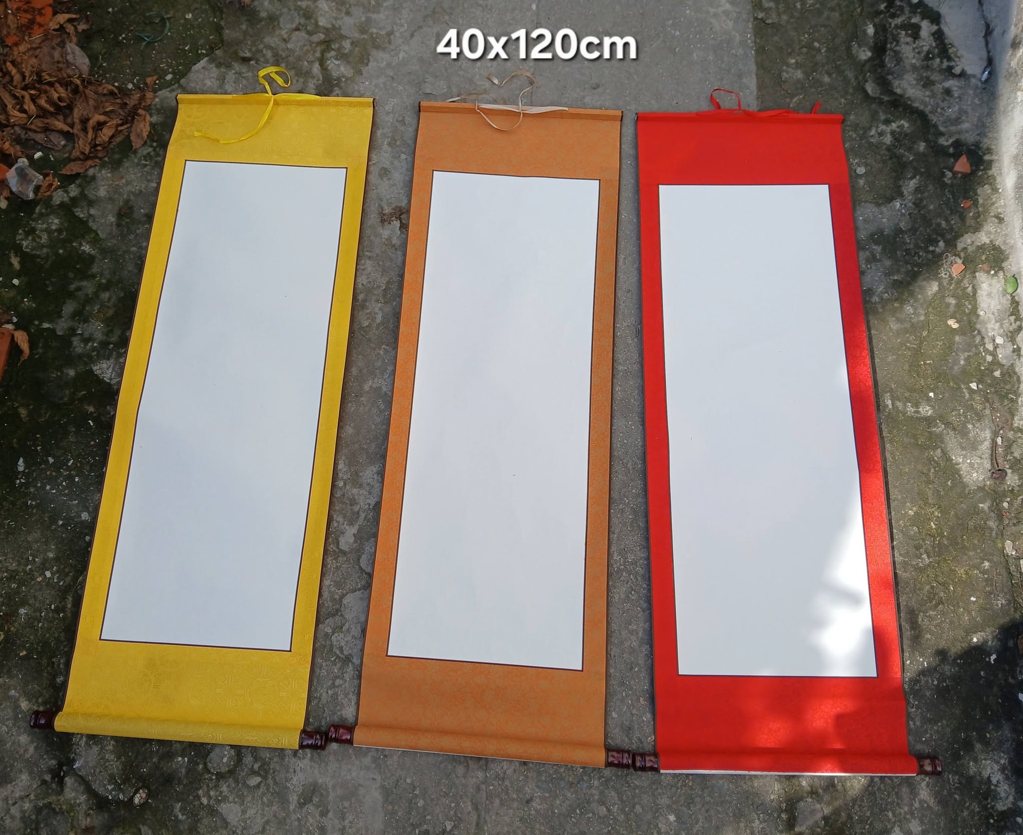 Biểu lụa giấy xuyến chỉ 40x120cm