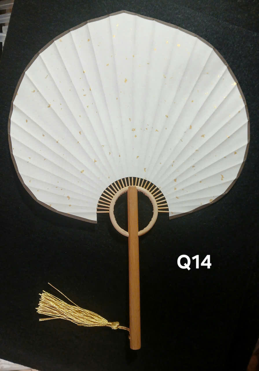 Quạt giấy xuyến chỉ 2 mặt cao cấp