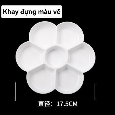 Đĩa đựng mầu vẽ , nhựa cứng loại đẹp Đường kính 17.5cm