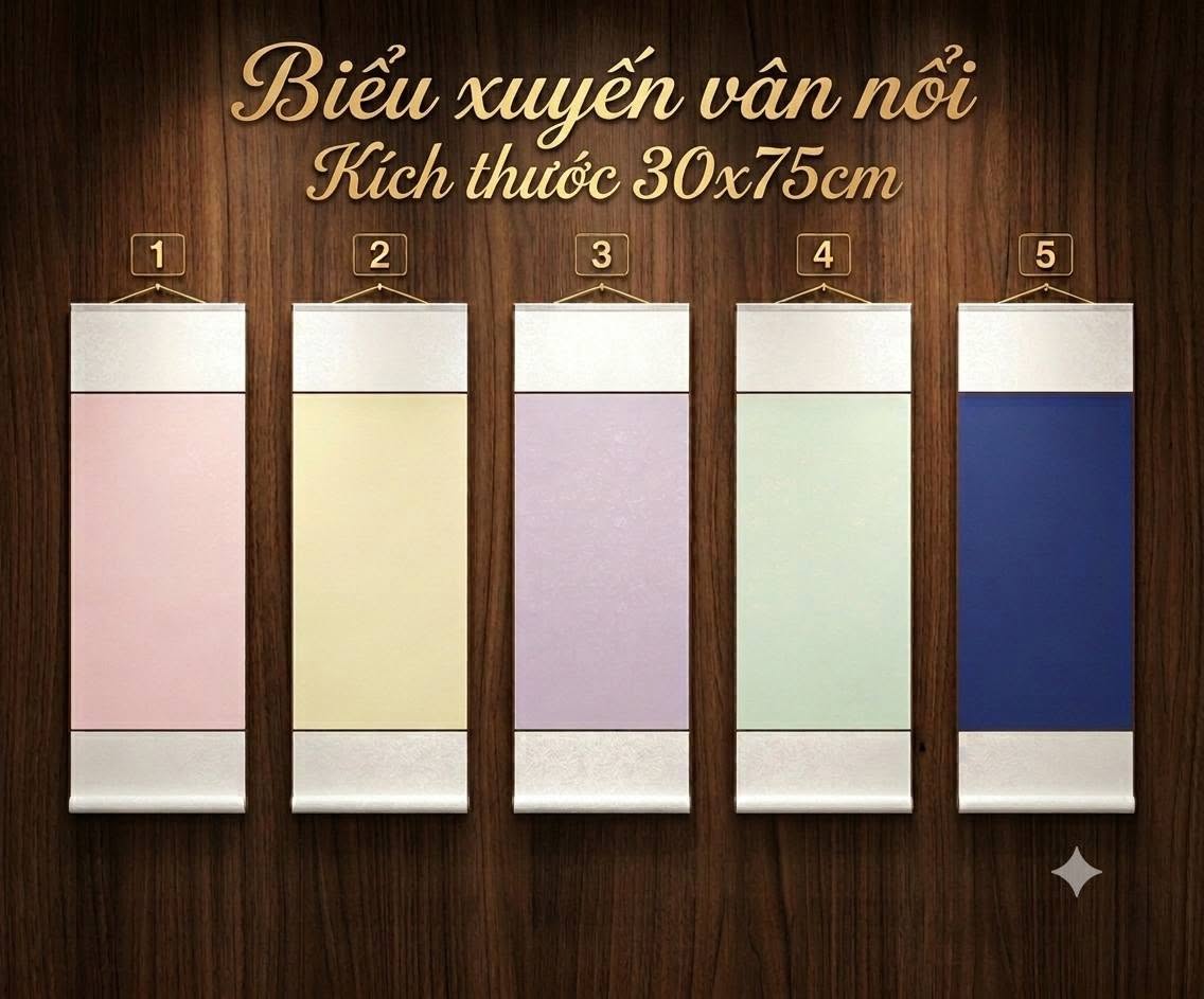 Biểu xuyến vân nổi. Kích thước 30x75cm