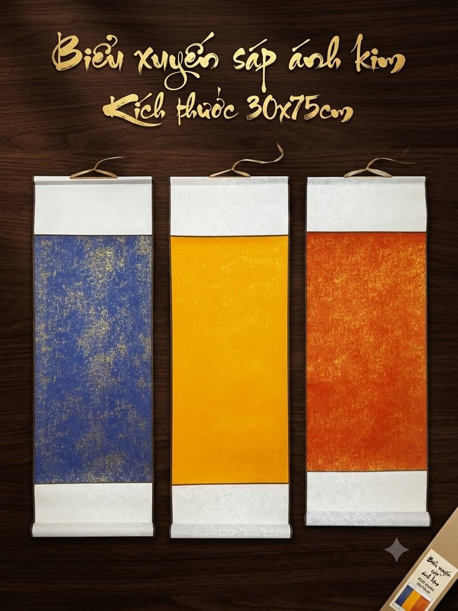 Biểu xuyến sáp. Kích thước: 30x75cm